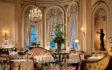 Картинка интерьер кафе +рестораны +отели столы свечи приборы