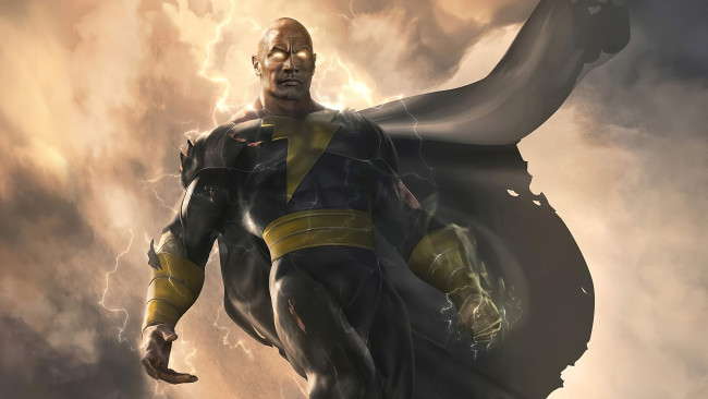 Обои картинки фото black adam , 2021, кино фильмы, -unknown , другое, черный, адам, фантастика, дуэйн, джонсон, боевик