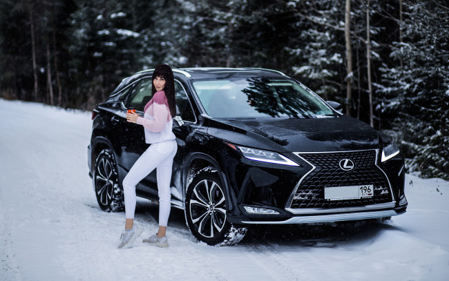 Обои картинки фото автомобили, -авто с девушками, lexus