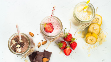 Картинка еда напитки +коктейль шоколад клубника банан коктейли