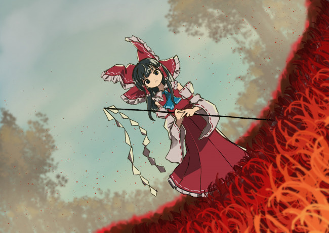 Обои картинки фото аниме, touhou