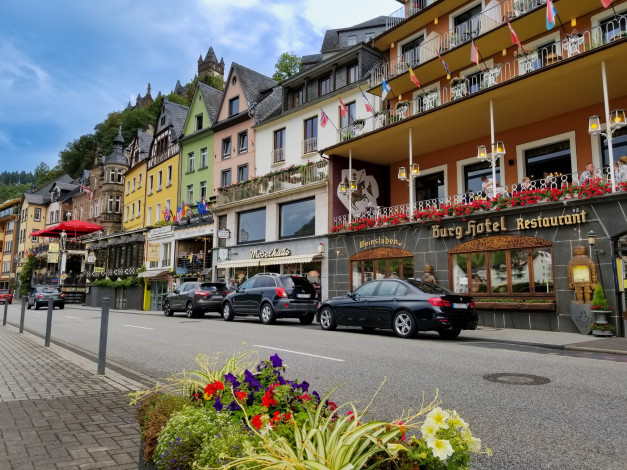 Обои картинки фото города, кохем , германия, улица, здания, замок