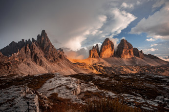 Картинка tre+cime+di+lavaredo природа горы tre cime di lavaredo