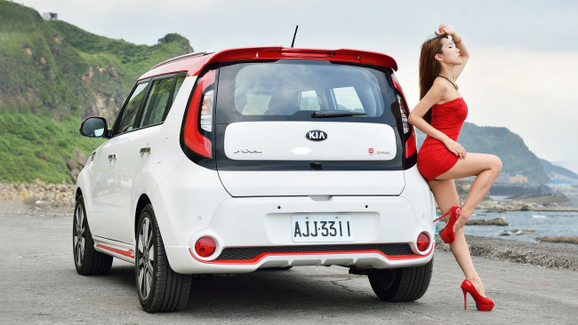 Обои картинки фото автомобили, -авто с девушками, красивая, девушка