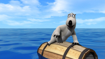 обоя бернард, мультфильмы, bernard, медведь, мишка, медвежонок, море