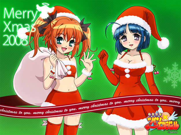 Обои картинки фото аниме, merry, chrismas, winter