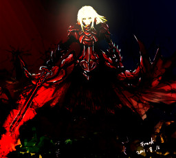 Картинка аниме fate stay night saber