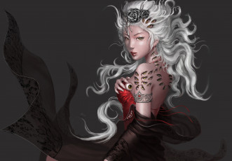 Картинка фэнтези девушки блондинка глаза девушка