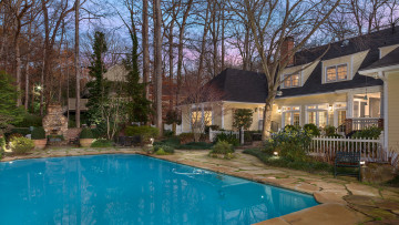 Картинка интерьер бассейны открытые площадки лес бассейн дом