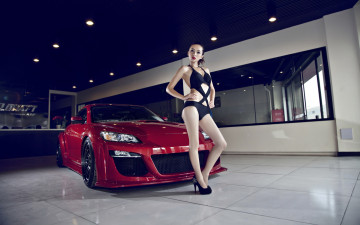 Картинка автомобили авто девушками азиатка девушка mazda rx-8