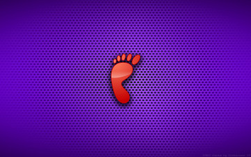 обоя компьютеры, gnome, сетка, логотип, фон