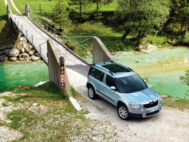 Обои картинки фото 2009, skoda, yeti, автомобили