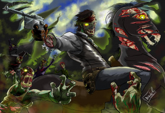 Картинка рисованные комиксы зомби