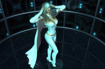 Картинка 3д+графика fantasy+ фантазия девушка лучи