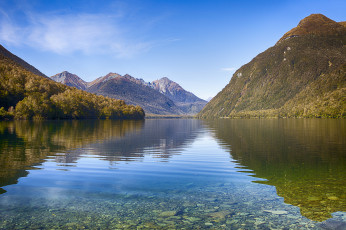 Картинка природа реки озера камни лес отражение горы река