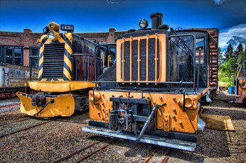 Картинка техника локомотивы рельсы депо