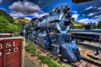 Картинка техника паровозы рельсы паровоз