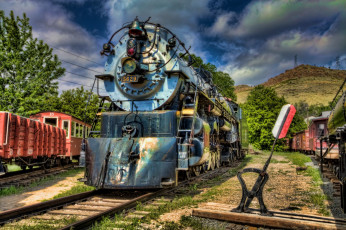 Картинка техника паровозы состав паровоз рельсы дорога железная