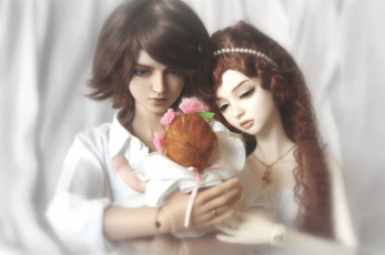 Картинка разное игрушки семья куклы