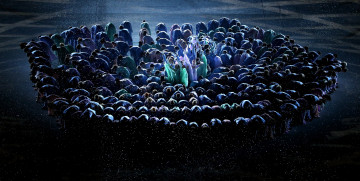 Картинка разное люди олимпиада представление шоу хоровод круги танец арена стадион открытие фишт сочи