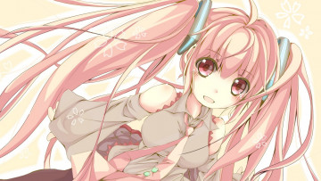 Картинка аниме vocaloid арт sakura miku девушка цветы вокалоид улыбка