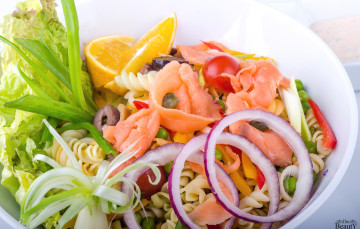 Картинка еда рыбные+блюда +с+морепродуктами тук макароны семга