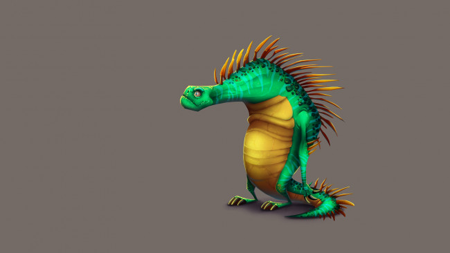 Обои картинки фото существо, рисованные, минимализм, зеленое