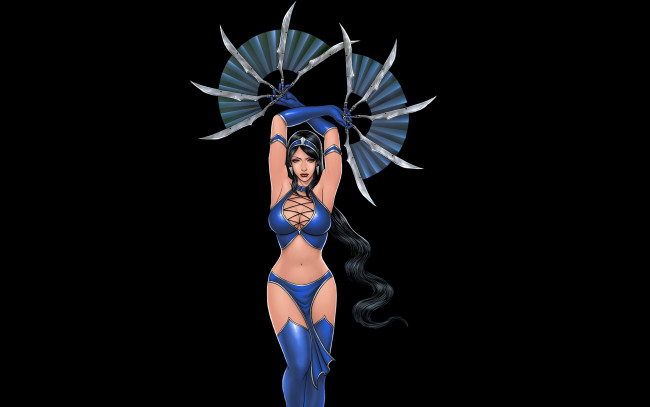 Обои картинки фото mortal kombat, видео игры, mortal kombat , 2011, китана, девушка, mortal, kombat