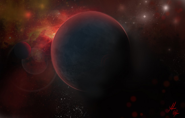 Обои картинки фото космос, арт, планета