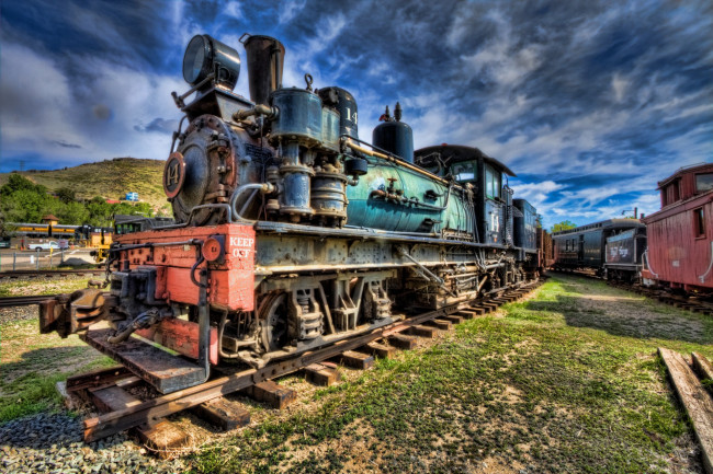 Обои картинки фото техника, паровозы, рельсы, паровоз