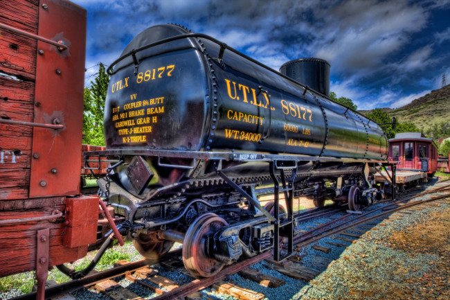 Обои картинки фото техника, вагоны, цистерна, рельсы