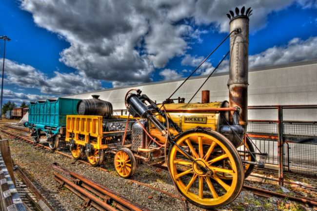 Обои картинки фото техника, паровозы, паровоз, рельсы, ретро