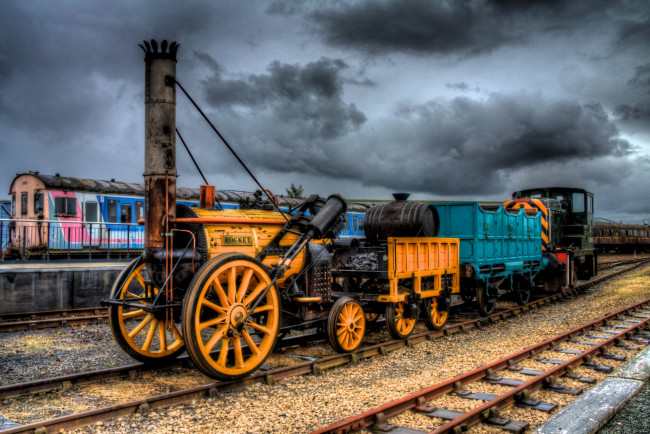 Обои картинки фото техника, паровозы, рельсы, ретро, паровоз
