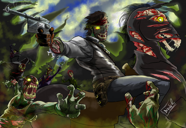 Обои картинки фото рисованные, комиксы, зомби