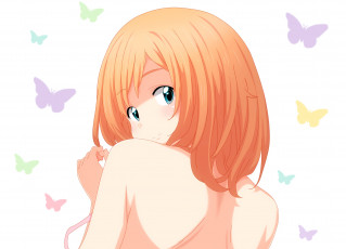 Картинка разное арты девушка взгляд фон рыжая