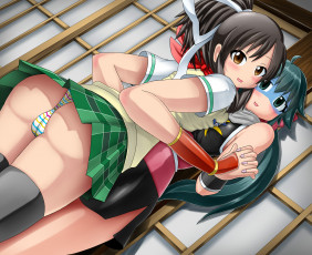 Картинка keroro+zhunsu аниме unknown +другое фон взгляд девушки