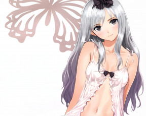 Картинка аниме unknown +другое взгляд девушка фон