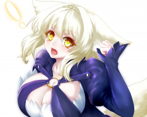 Картинка аниме животные +существа девушка арт