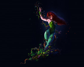 Картинка рисованное комиксы dc comics фон растения pamela lillian isley poison ядовитый плющ памела лилиан айсли
