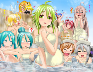 Картинка аниме vocaloid фон взгляд девушки