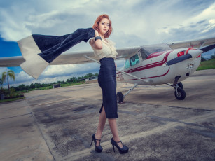 Картинка девушки -unsort+ рыжеволосые+и+другие лицо взгляд