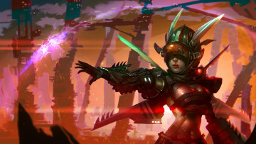 Картинка фэнтези девушки richard sashigane девушка киборг