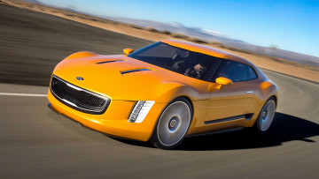 Картинка kia+gt4+stinger+concept+2014 автомобили kia gt4 stinger concept 2014 жёлтый дорога движение