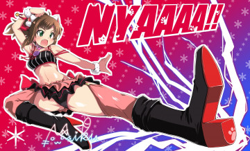 Картинка аниме idolm@ster взгляд фон девушка