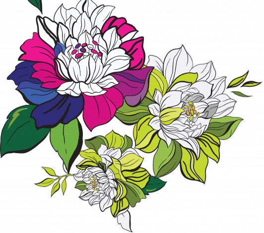 Обои картинки фото векторная графика, цветы , flowers, фон, цветы