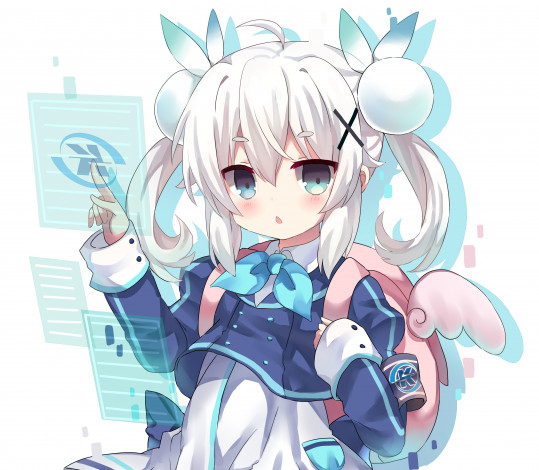 Обои картинки фото аниме, unknown,  другое, фон, взгляд, девушка