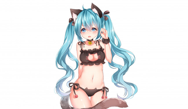 Обои картинки фото аниме, vocaloid, девушка, фон, взгляд