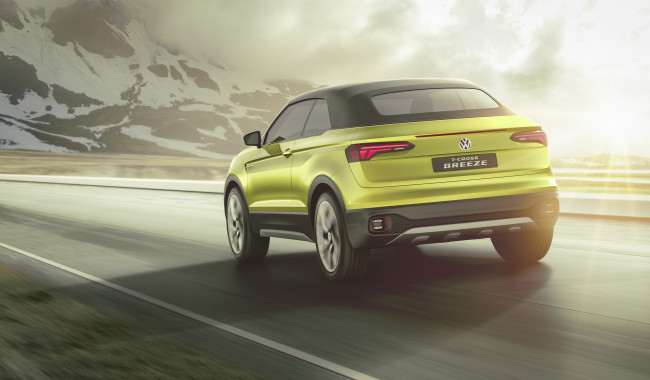 Обои картинки фото автомобили, volkswagen, 2016, г, concept, breeze, t-cross