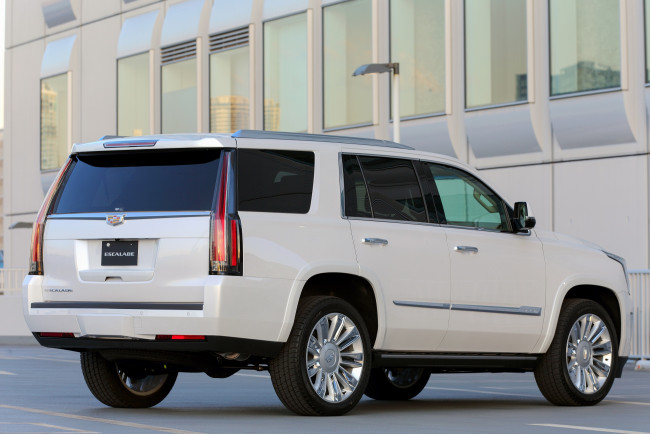 Обои картинки фото автомобили, cadillac, 2015г, jp-spec, platinum, escalade