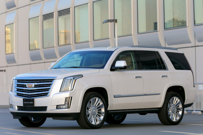 Обои картинки фото автомобили, cadillac, 2015г, jp-spec, platinum, escalade